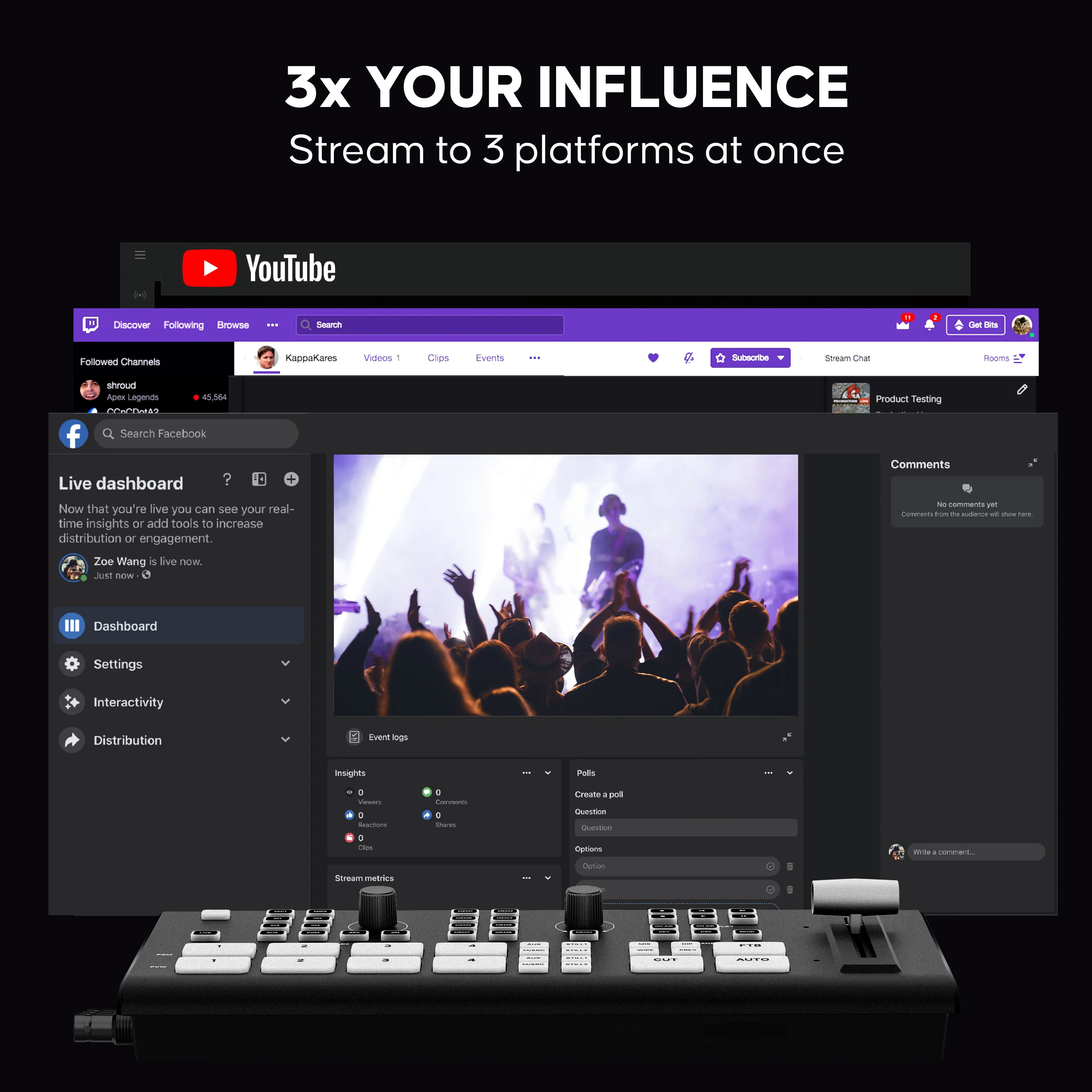 GoStream Duet: SDI Video Mixer & Broadcast Switcher for Live Stream | NDI HX, Multi-Camera Switching - Image 4