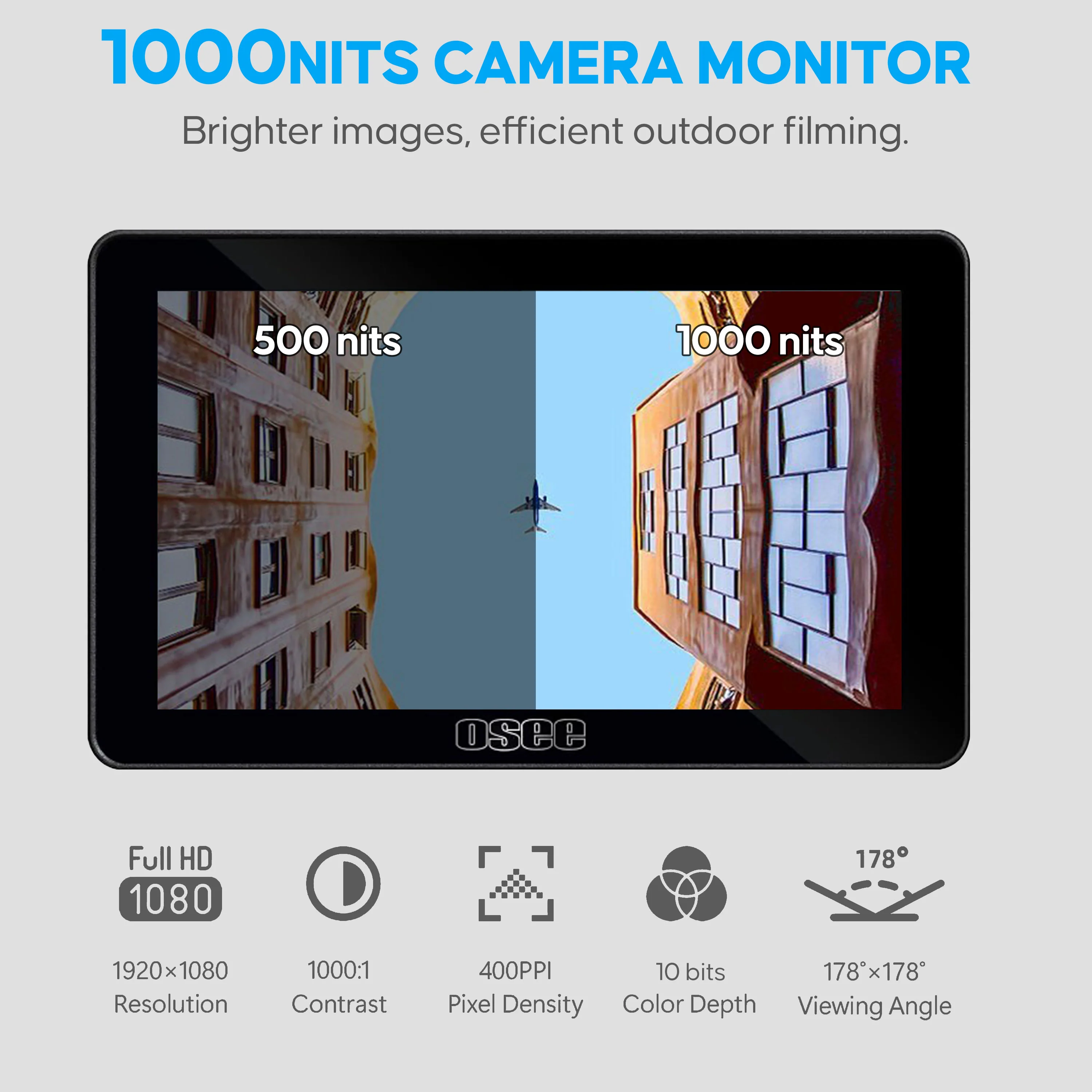 Lilmon 5: 5.5" HDR 4K HDMI Monitor | 1000nits On-Camera Field Monitor with Touchscreen, Waveform & Peaking Assist - Image 3