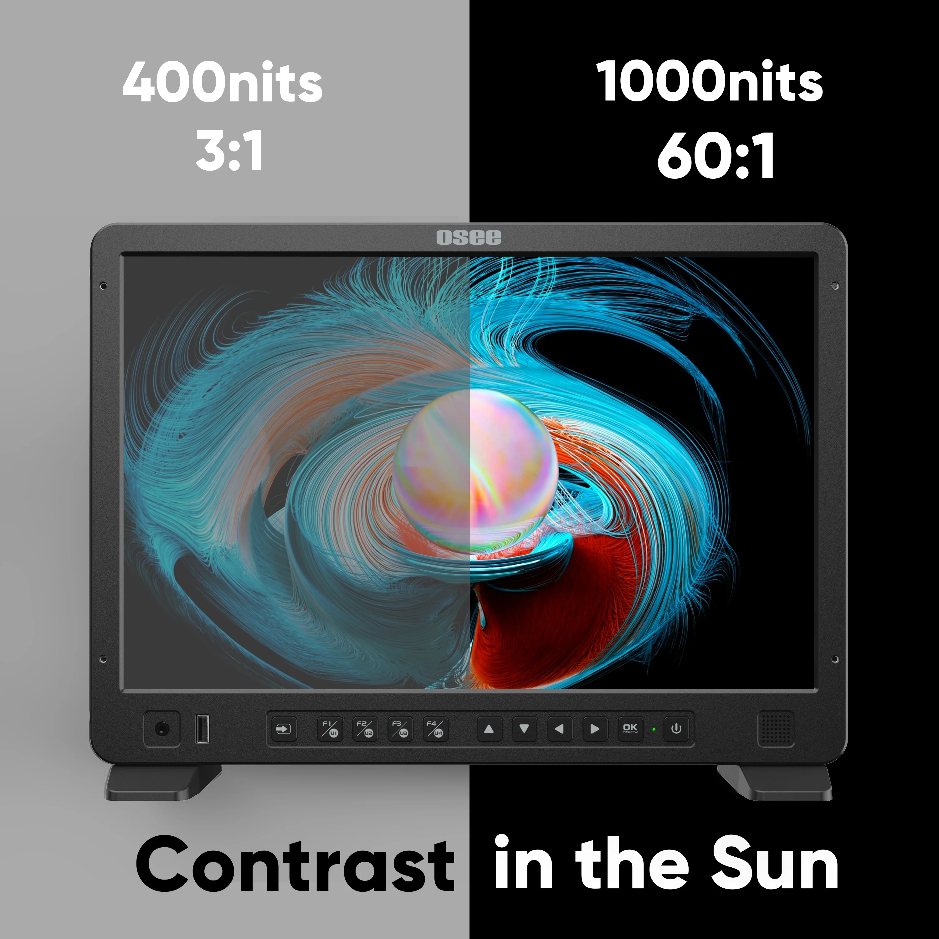 Megamon 15SE: 15.4" HDR Production Monitor | 1000nits Brightness, HDMI 3G SDI I/O Studio & Field Use - Image 4