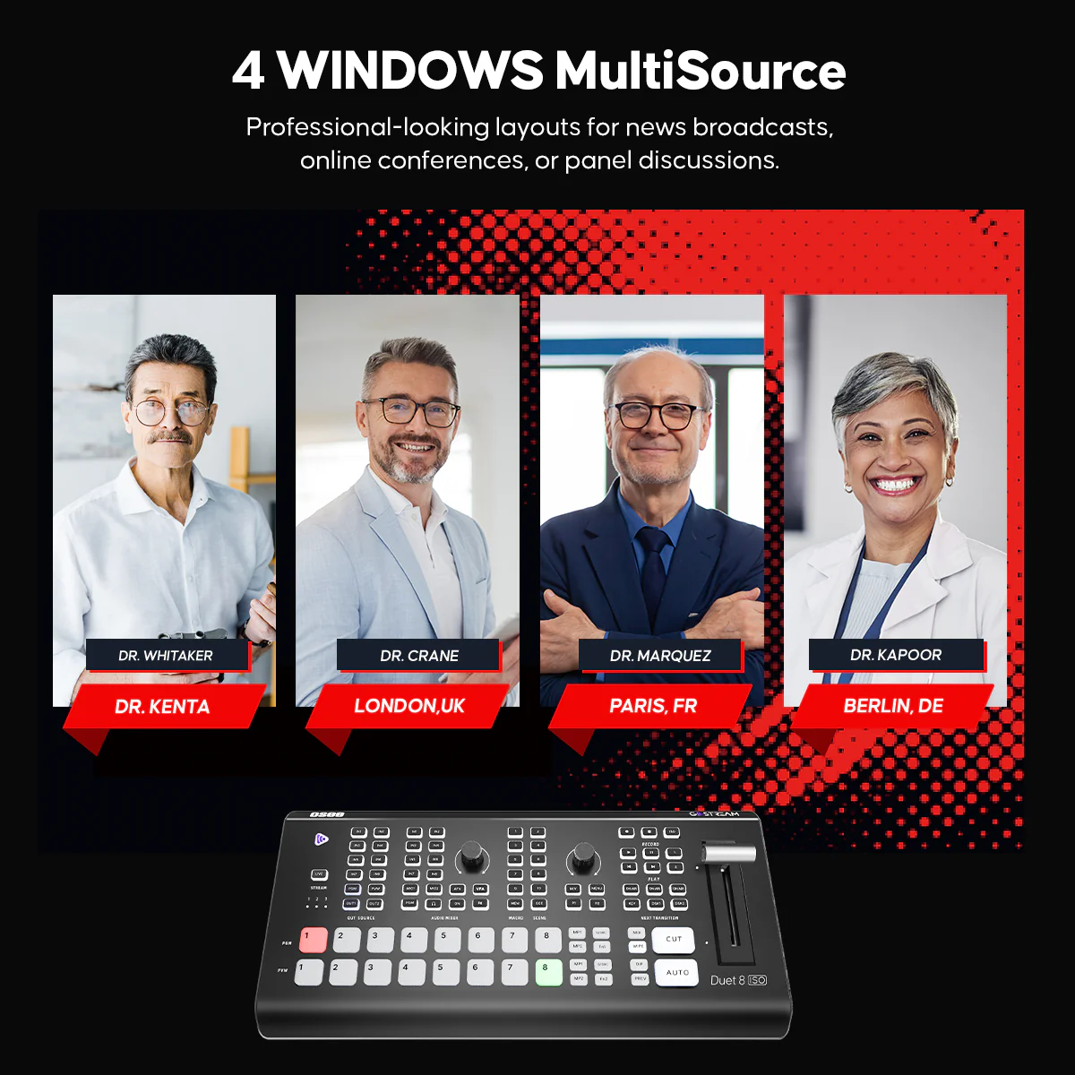 New-in GoStream Duet 8 ISO: 8 Channels Video Switcher | 4K-HDMI, SDI, NDI HX/SRT/RTMP/Webcam - Image 5