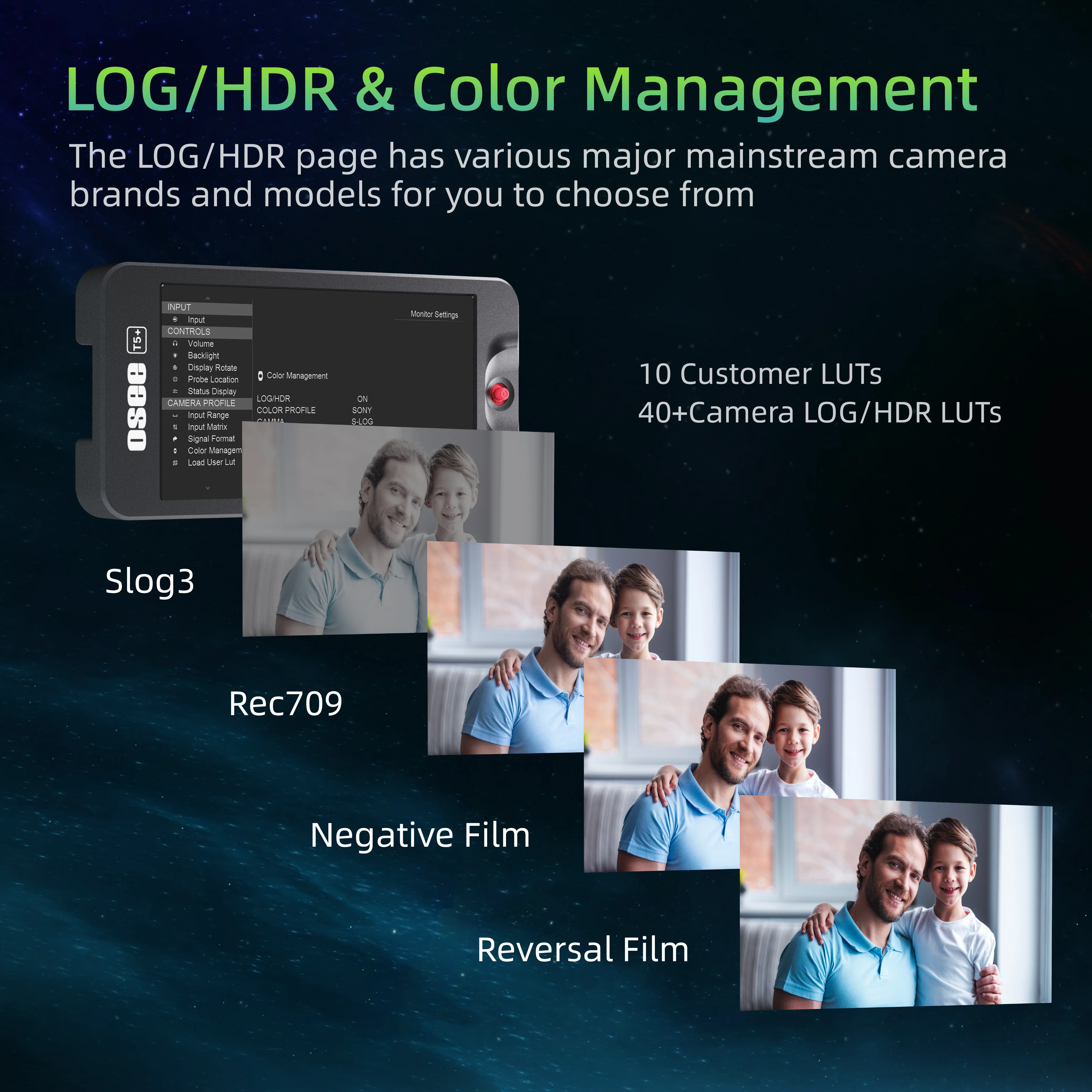 T5+ 5.5" 1000nits HDR Video Field Monitor, 8 MySets & 3D LUTs | Peaking Focus Assist, False Color - Image 5