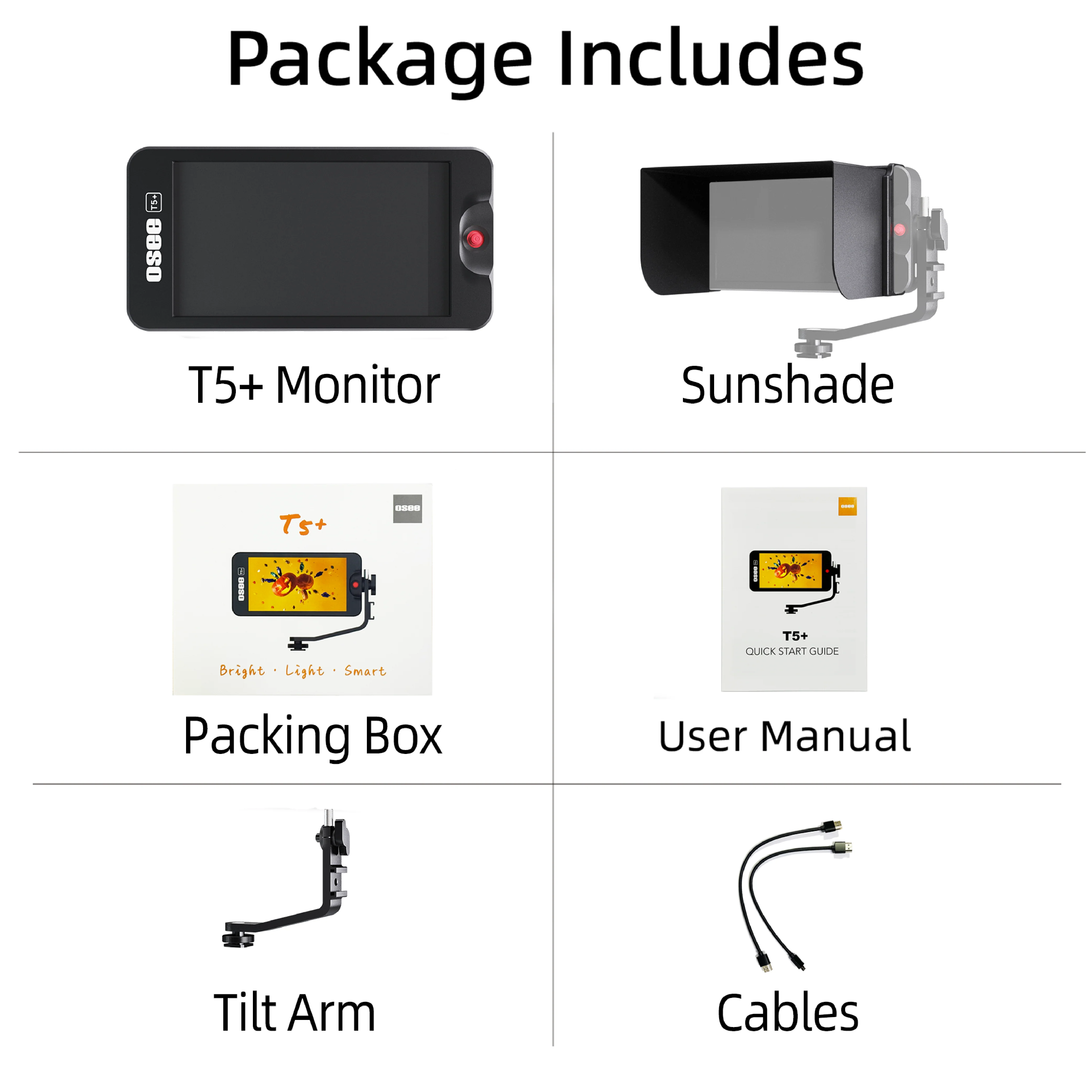 T5+ 5.5" 1000nits HDR Video Field Monitor, 8 MySets & 3D LUTs | Peaking Focus Assist, False Color - Image 8